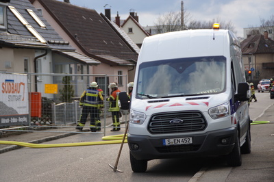 Boeblingen: Beschaedigte Gasleitung durch Abrissarbeiten